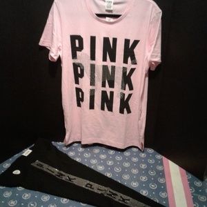 ⚡SALE⚡VS PINK Rhinestone Bling Set NWT
